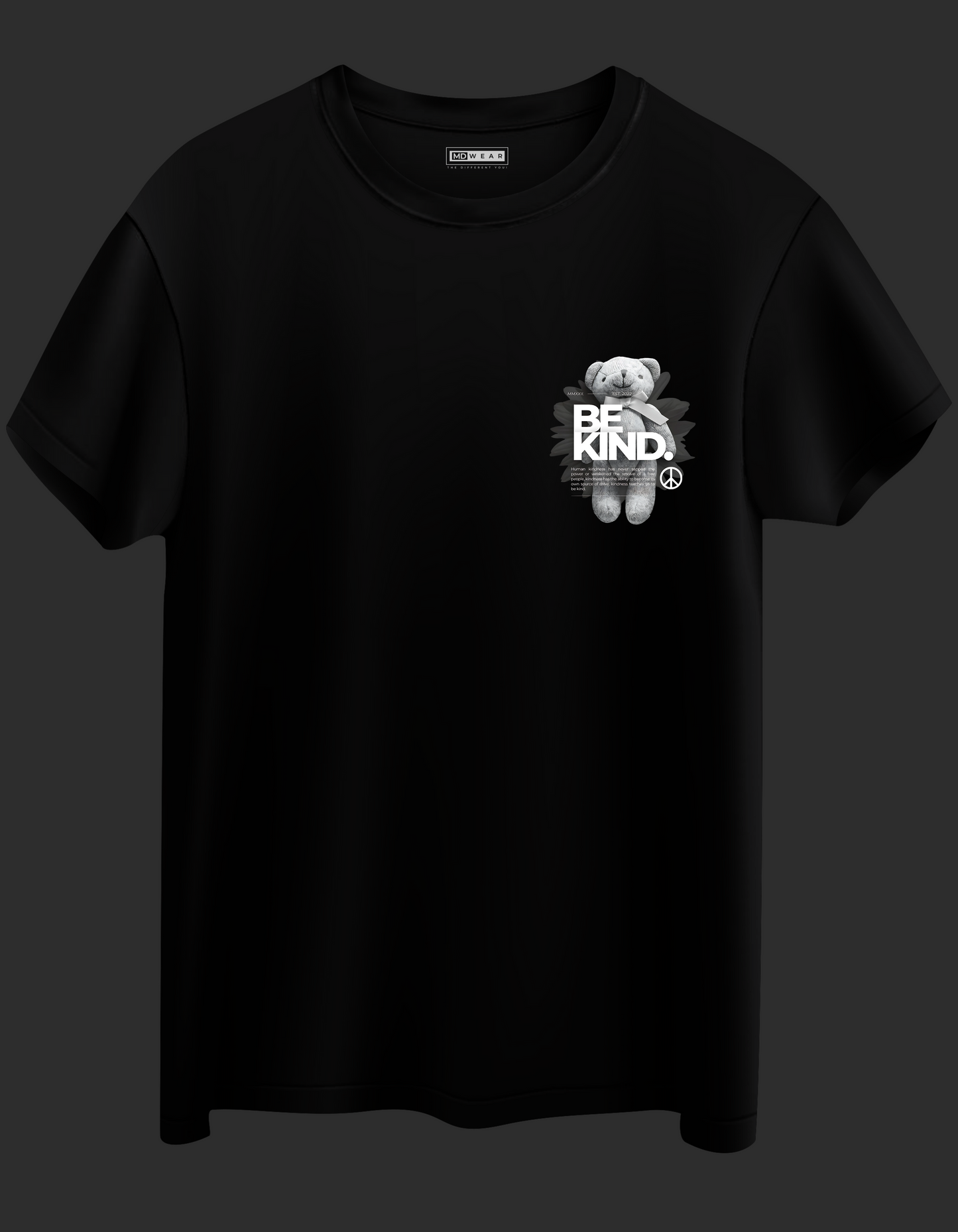 Premium Black "Be Kind" Design Tee