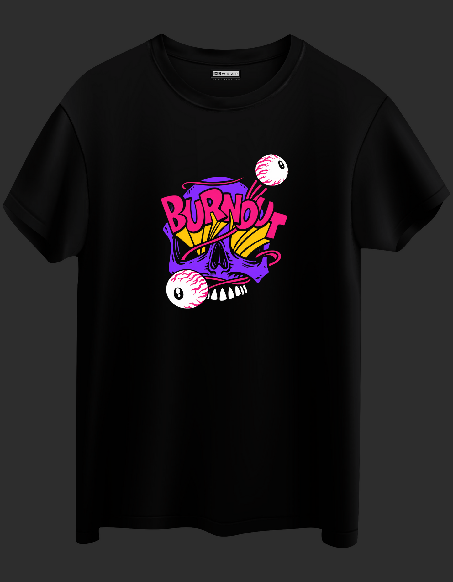 Premium Black "Burnout" Design Tee