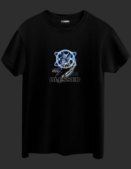 Premium Black " Blessed" Design Tee