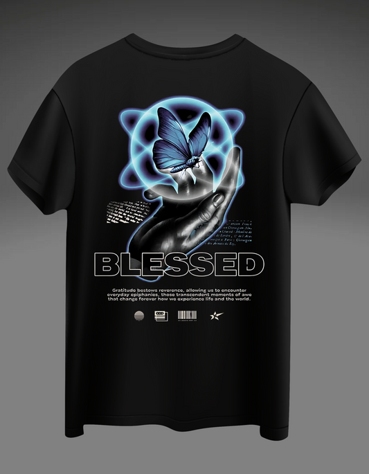 Premium Black " Blessed" Design Tee
